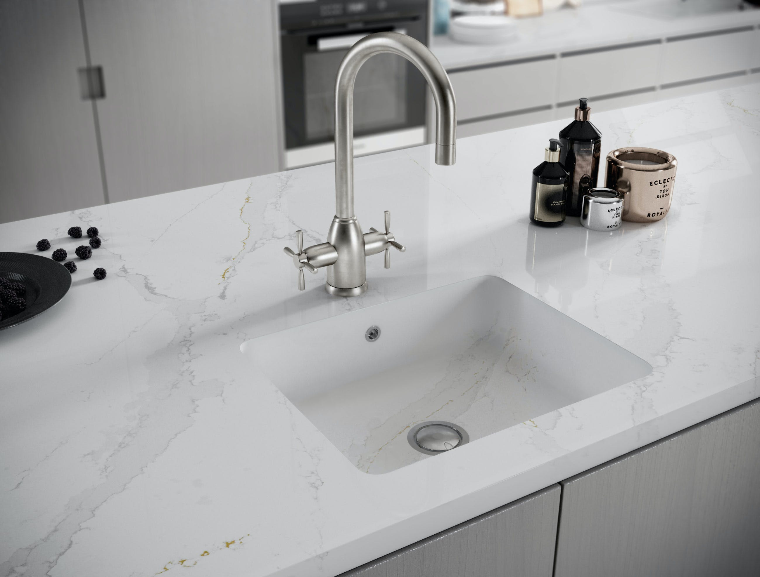 Bildnummer 35 des aktuellen Abschnitts von Silestone® präsentiert die neue minimalistische Küchenspüle Integrity Q von Cosentino Deutschland