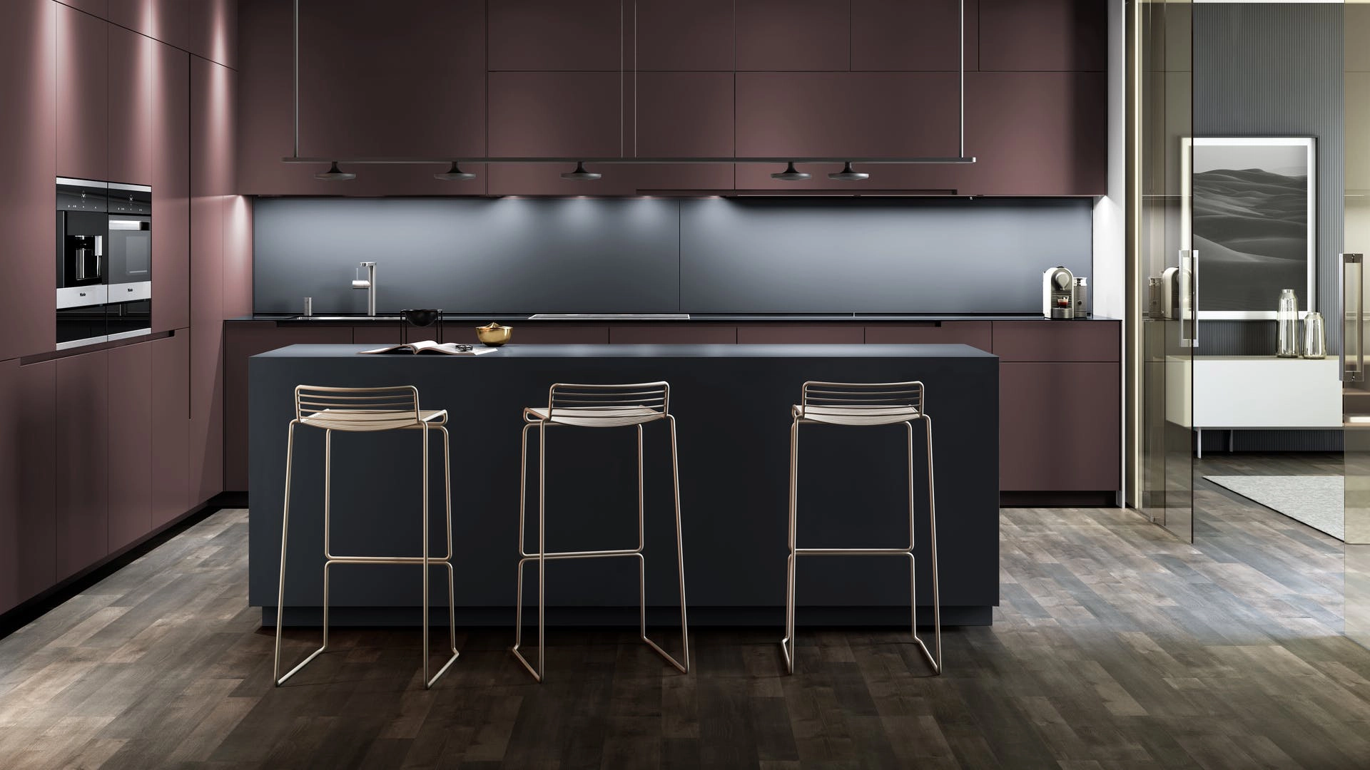 Image of dekton baltic kitchen in blue-kitchen-countertops - Cosentino