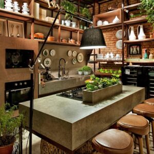 Image of encimera cocina gris plantas 1 in grey-kitchen-countertops - Cosentino