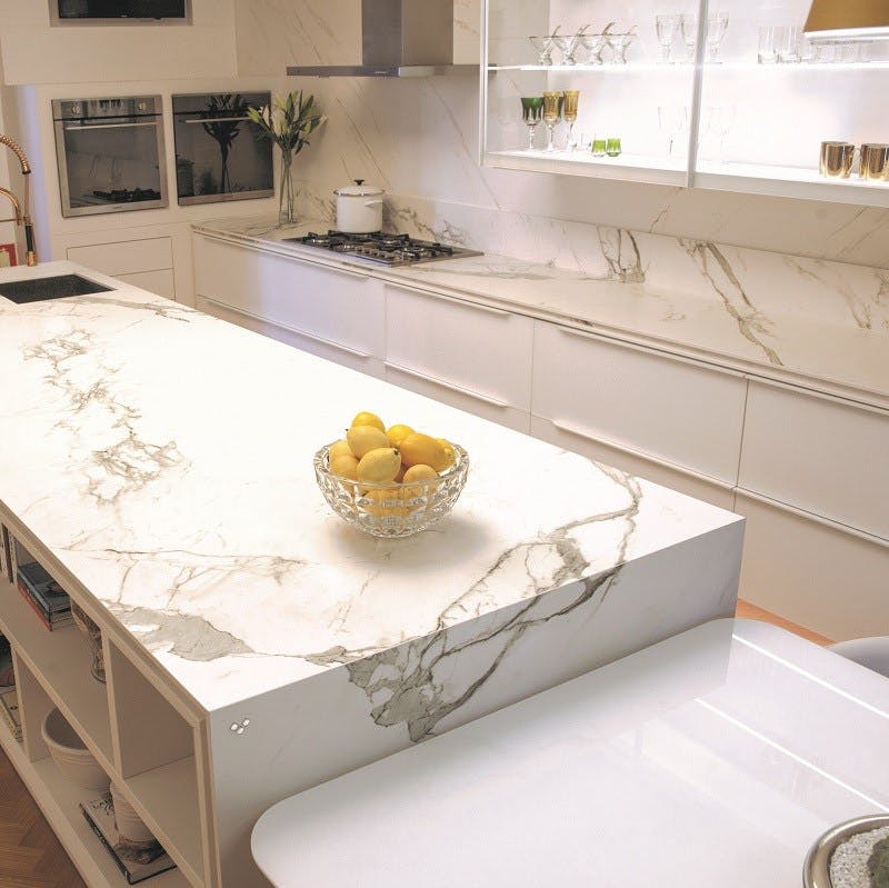 Image of encimera cocina blanca dekton aura in White Kitchen Countertops - Cosentino