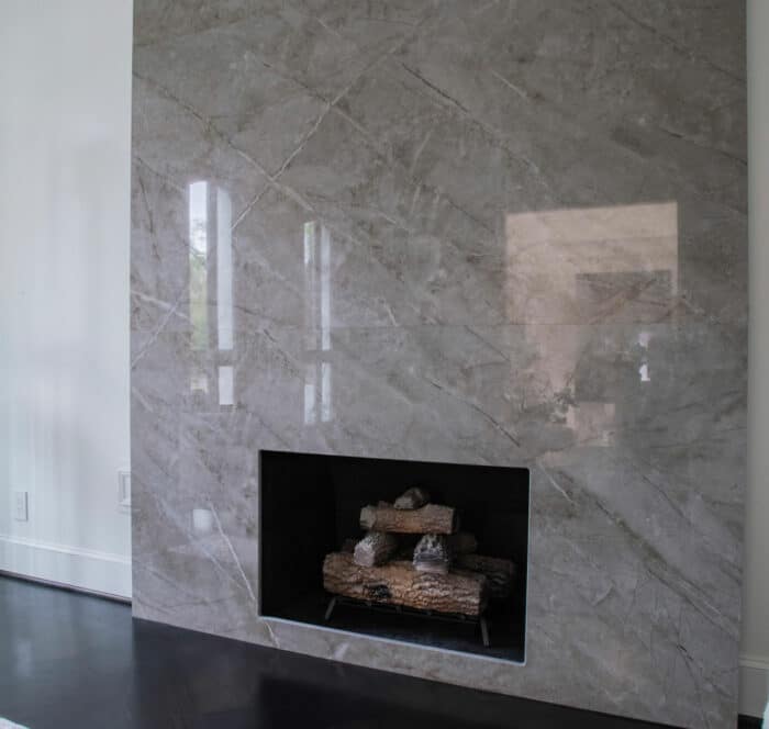 Image of Houston Show House Fireplace Dekton Stonika Sogne 2 in The welcoming warmth of home that only a fireplace can offer - Cosentino