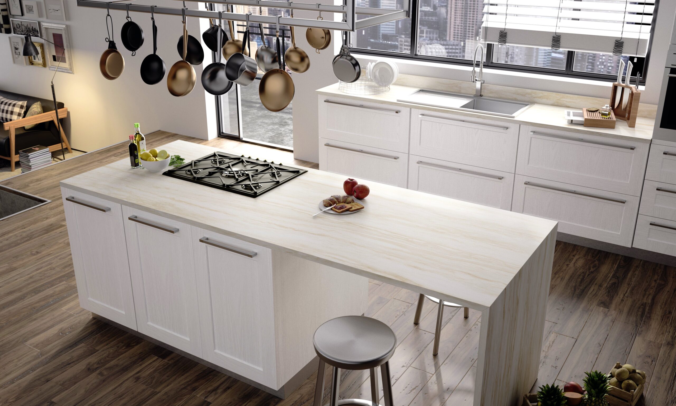 Image of RS11286 Dekton Kitchen 2 Sand Drift 2 scaled in {{The best floors for kitchens}} - Cosentino