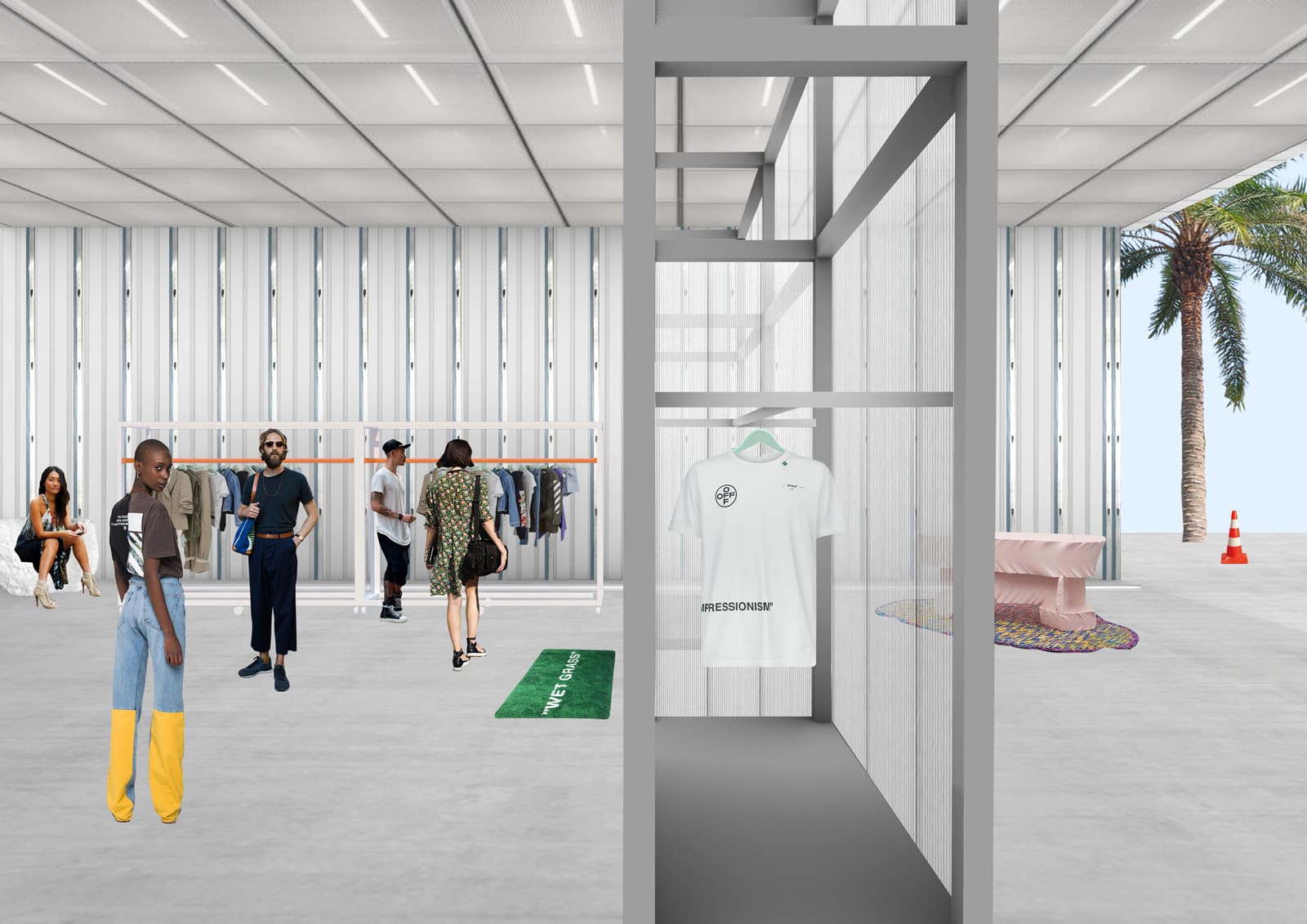Image of 20210726 OMA OffWhiteMiami 10.2 in Off-White Flagship Store - Cosentino