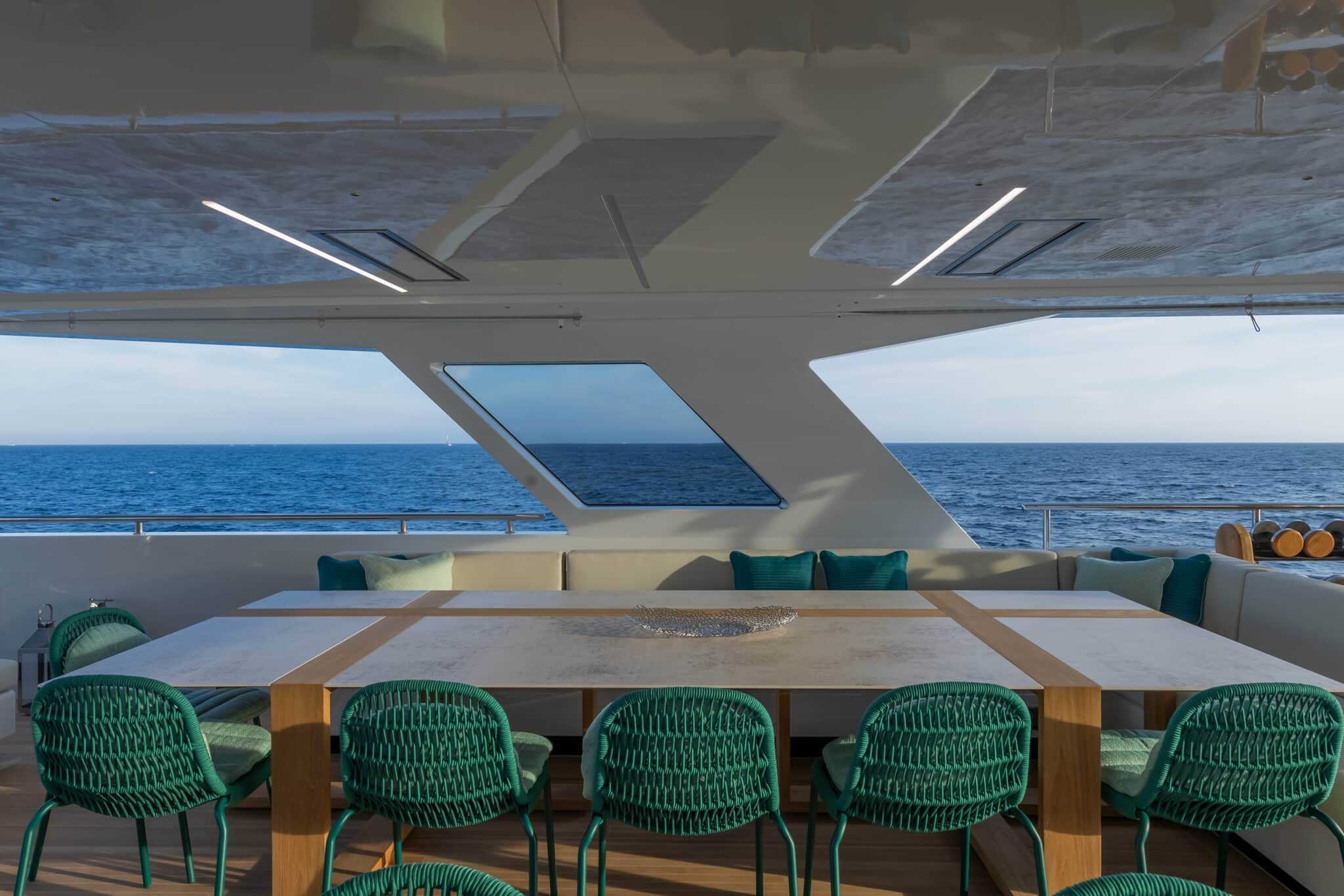 Image of RSY 38M EXP EMOCEAN Sundeck dining area 01 scaled 1 in Emocean by Rosetti Super Yacht - Cosentino