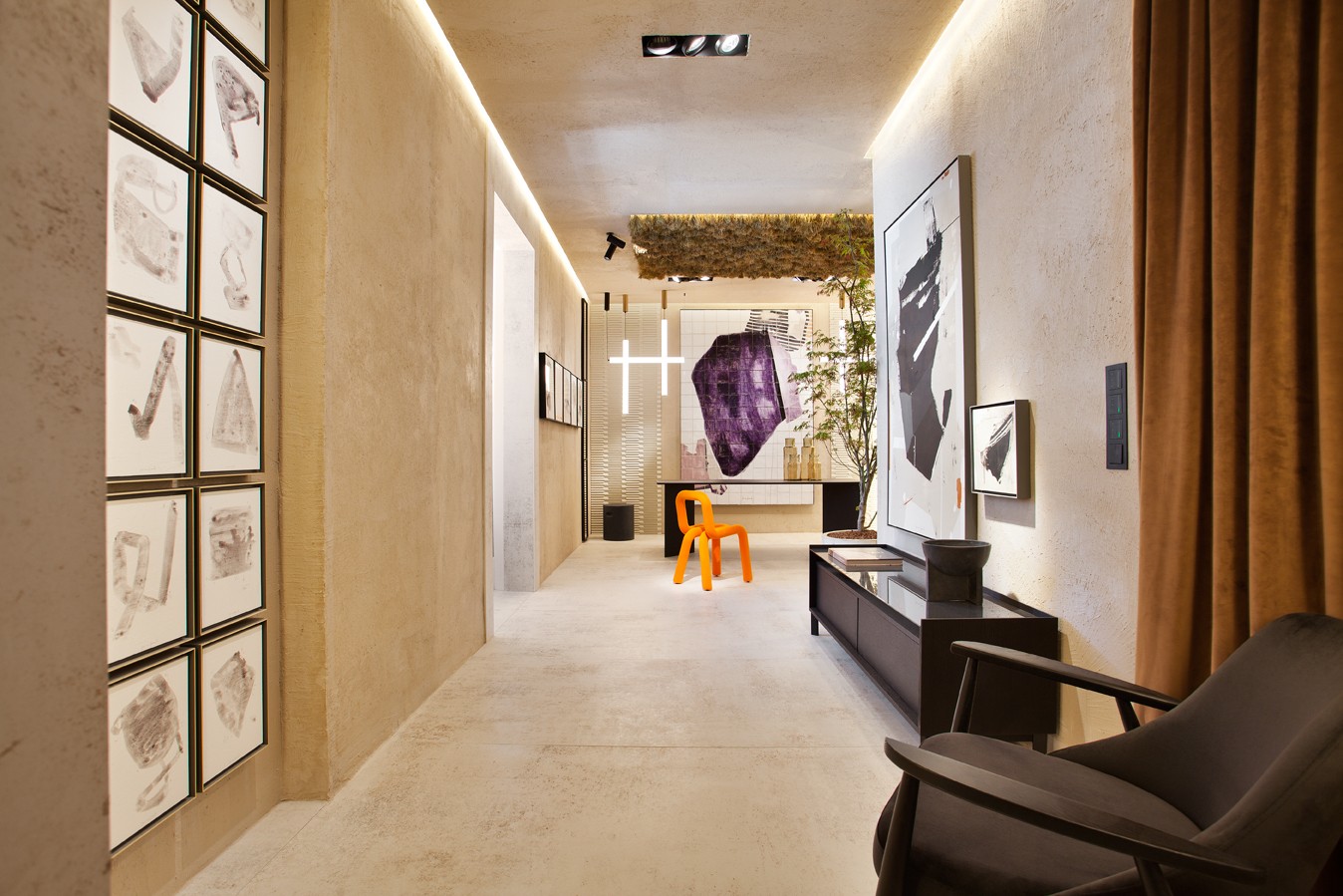 Image of casa decor 2022 espacio jaime jurado y monica bartolessis cafe de artista 01 in A contemporary public toilet design inspired by Roman public baths - Cosentino