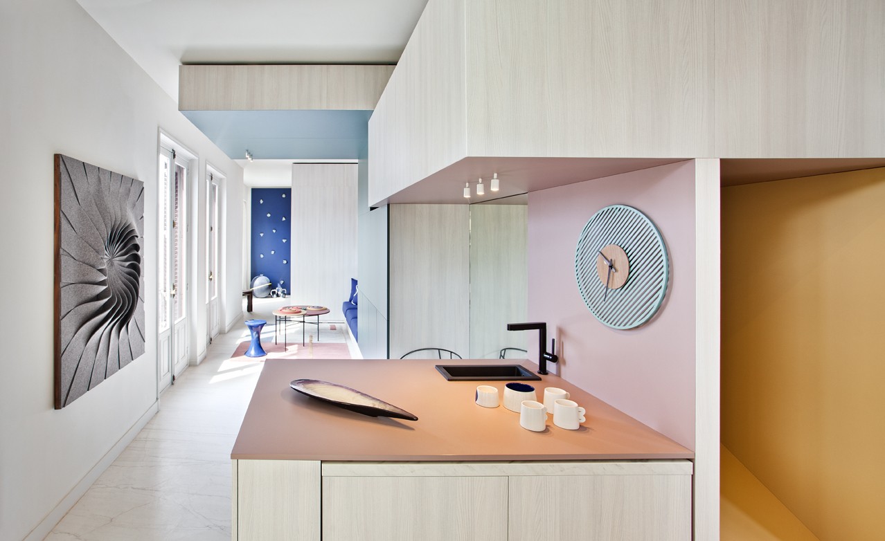 Image of casa decor 2022 grupo alvic hector ruiz velazquez 02 in The innovation of Dekton iD in a highly versatile living room - Cosentino