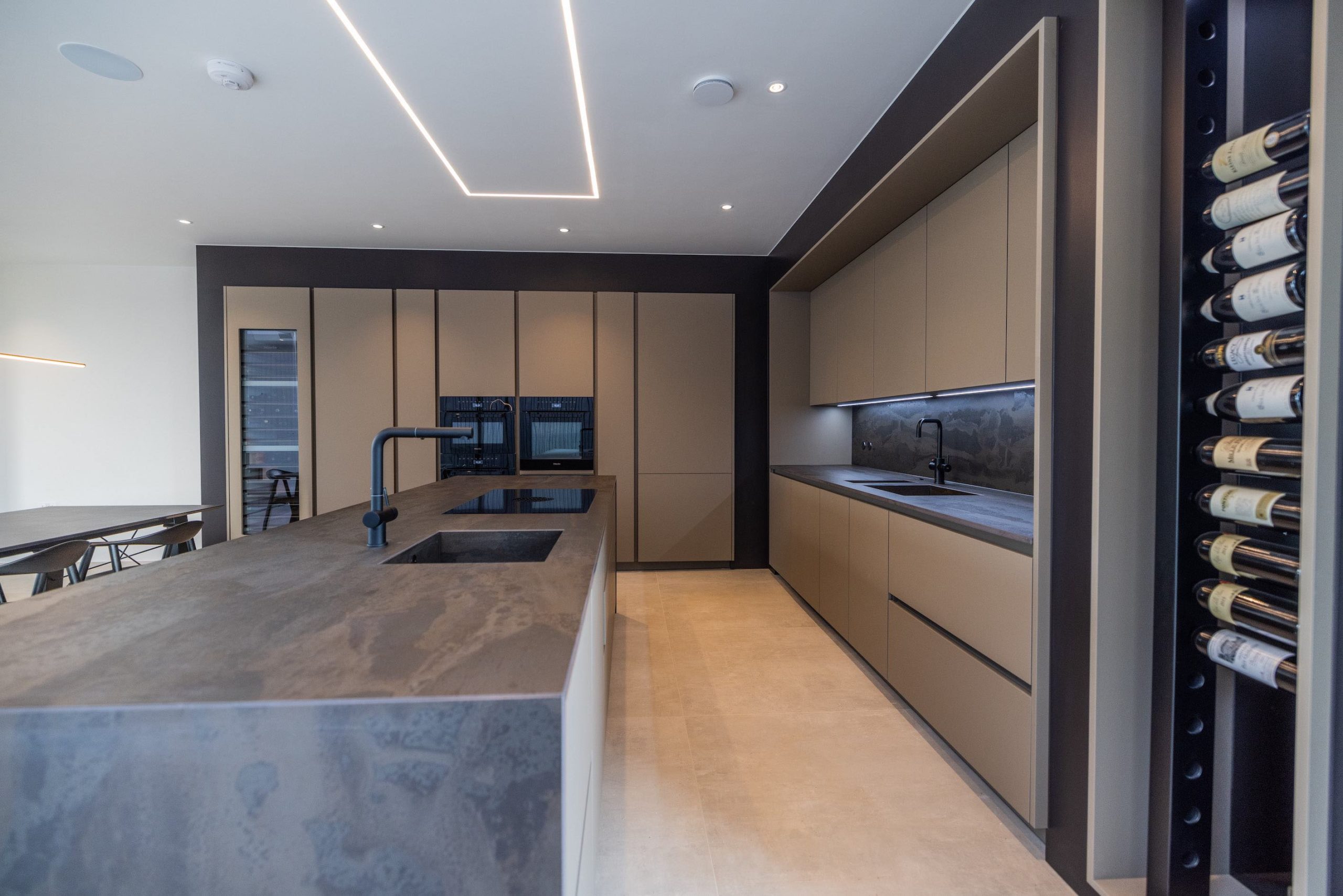 Image of COSENTINO Partridge 4 scaled in Dekton specified as a façade and worktop at Kubö Home’s Partridge Walk residential development - Cosentino