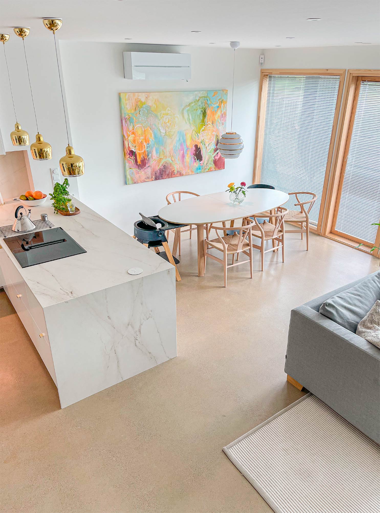 Image of xenia anderssons kitchen dekton 1 in A stylish and low-maintenance waterfall worktop for a large family - Cosentino