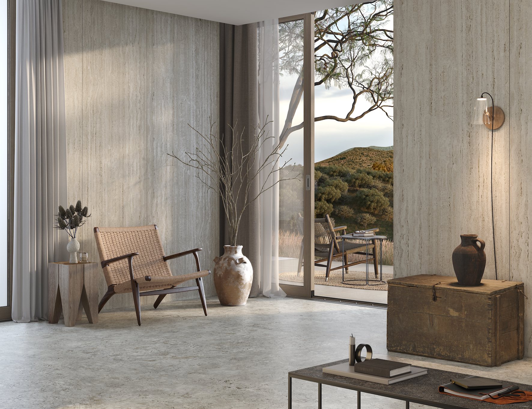 Image of Living Room Dekton Pietra Kode TK06 Marmorio in {{Interior design trends for 2023 according to our partners}} - Cosentino
