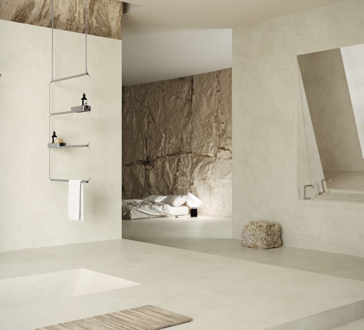 Image of MUT THE RESILIENT HOUSE IMAGEN GENERAL 1 in A bathroom for sharing and socialising - Cosentino