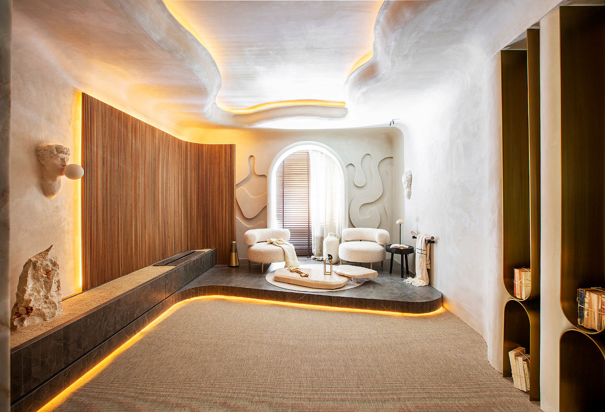 Image of casa decor 2023 espacio conceptual juka 02 in A lounge for relaxation and calm - Cosentino