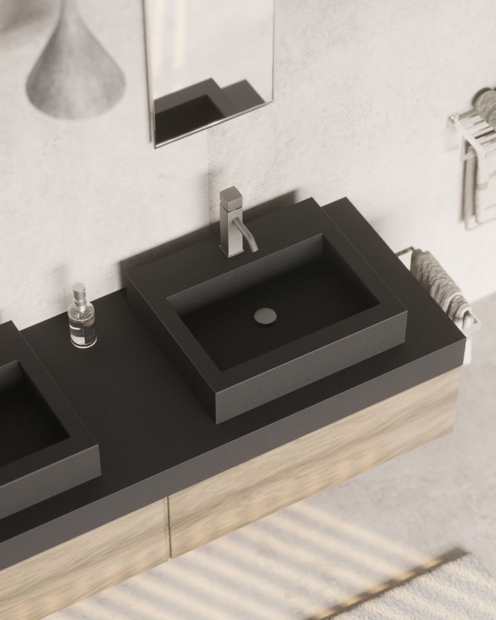Image of washbasins symmetry in Vanities  - Cosentino