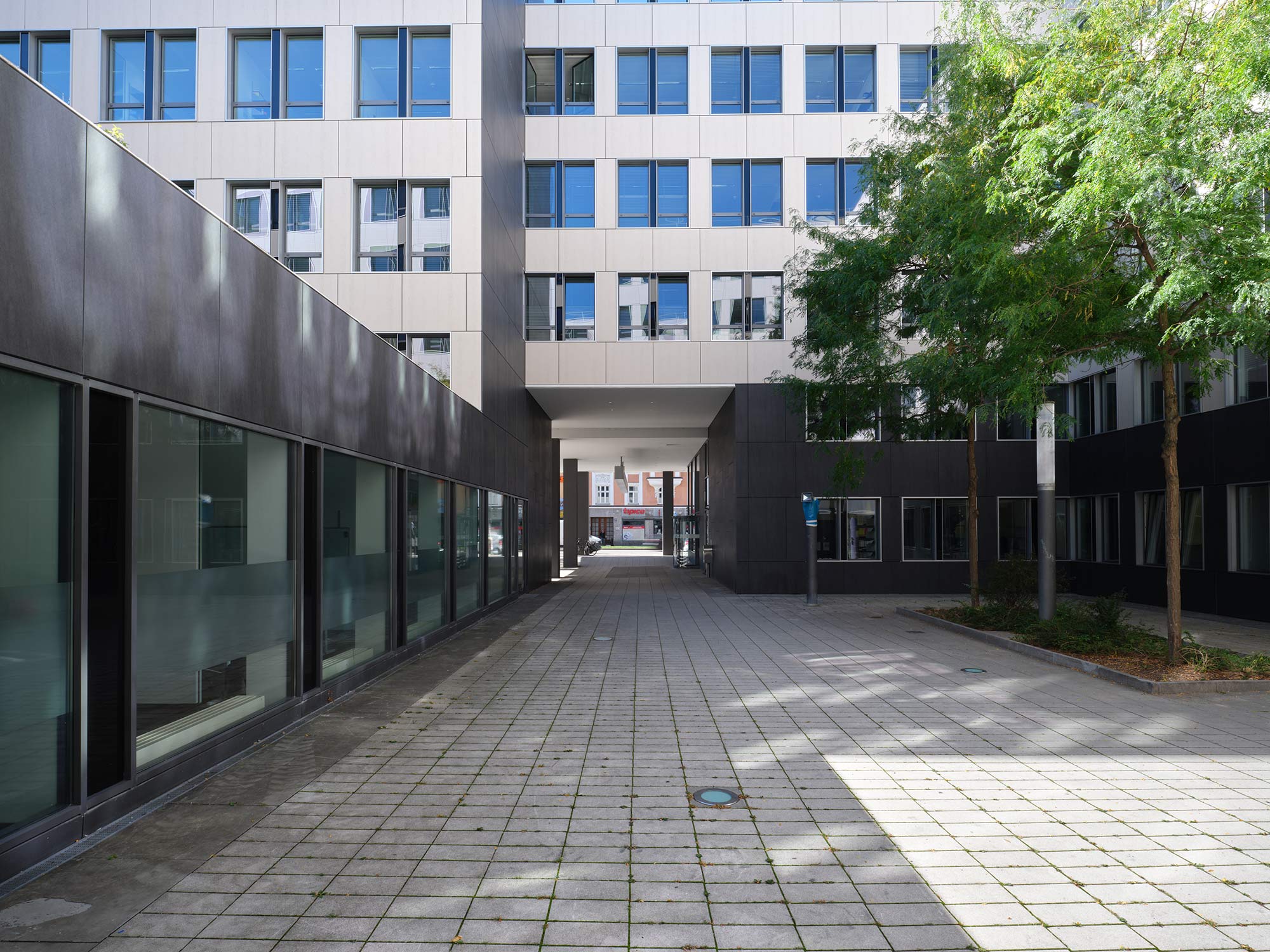 Image of Fachada office building Munich in The Fenix office building in Stockholm, where the Dekton façade preserves the original structure and the characteristic industrial heritage - Cosentino