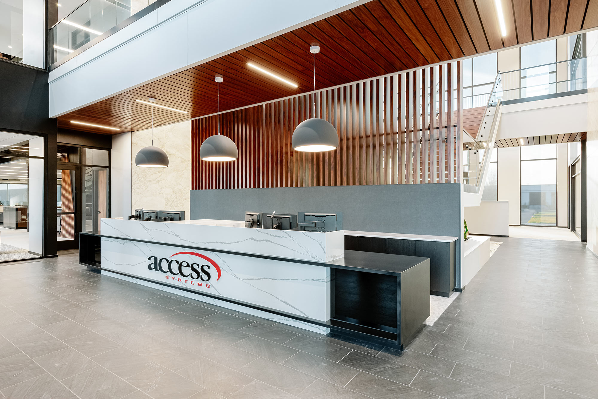 Image of CKF Access Systems 10 in The Fenix office building in Stockholm, where the Dekton façade preserves the original structure and the characteristic industrial heritage - Cosentino