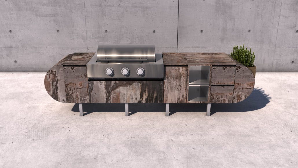 Image 34 of top down trillium grill closed lid 1030x579 3 in ASA-D2 by Daniel Germani Winner at Interior Design Magazine's 2017 Best of Year Award - Cosentino